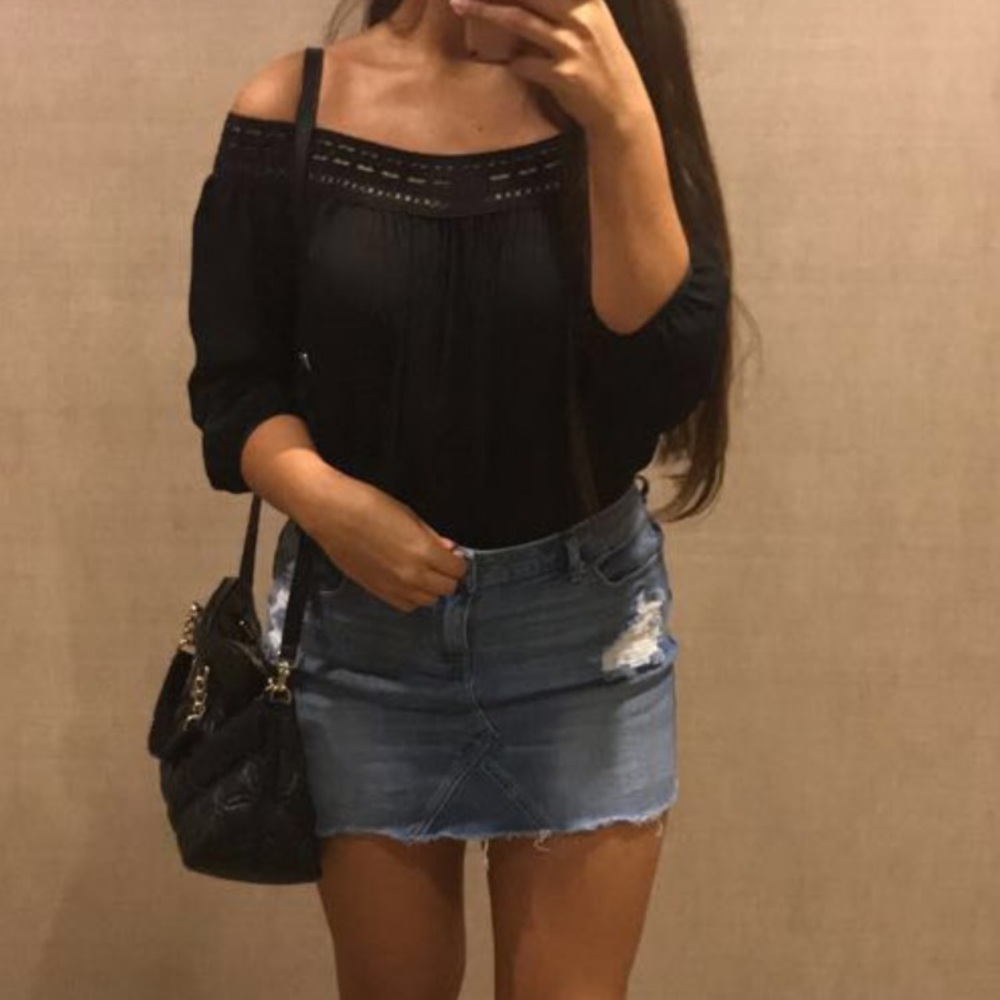 BCX Black Off Shoulder Top